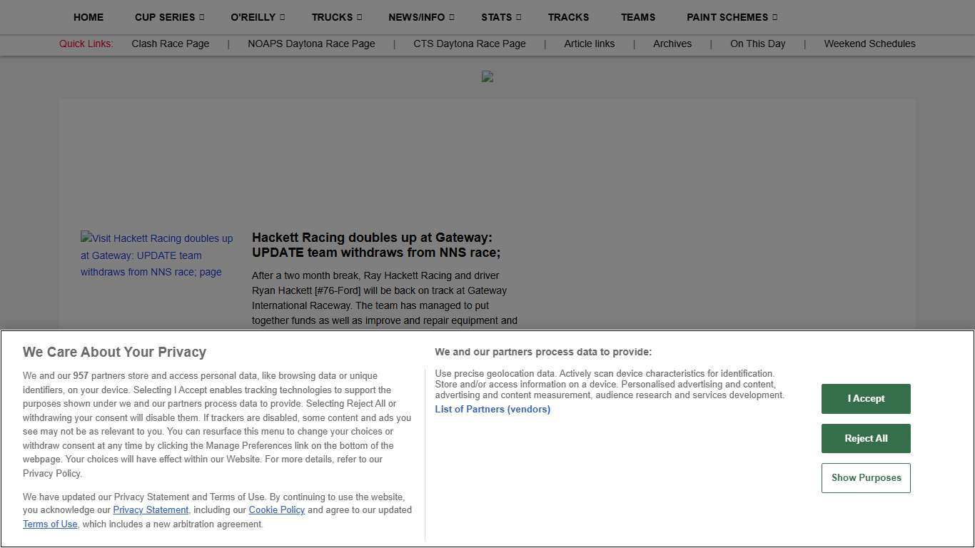 Ryan Hackett Archives - Jayski's NASCAR Silly Season Site